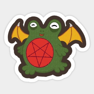 Cute Demon Frog Prince Of Darkness Sticker